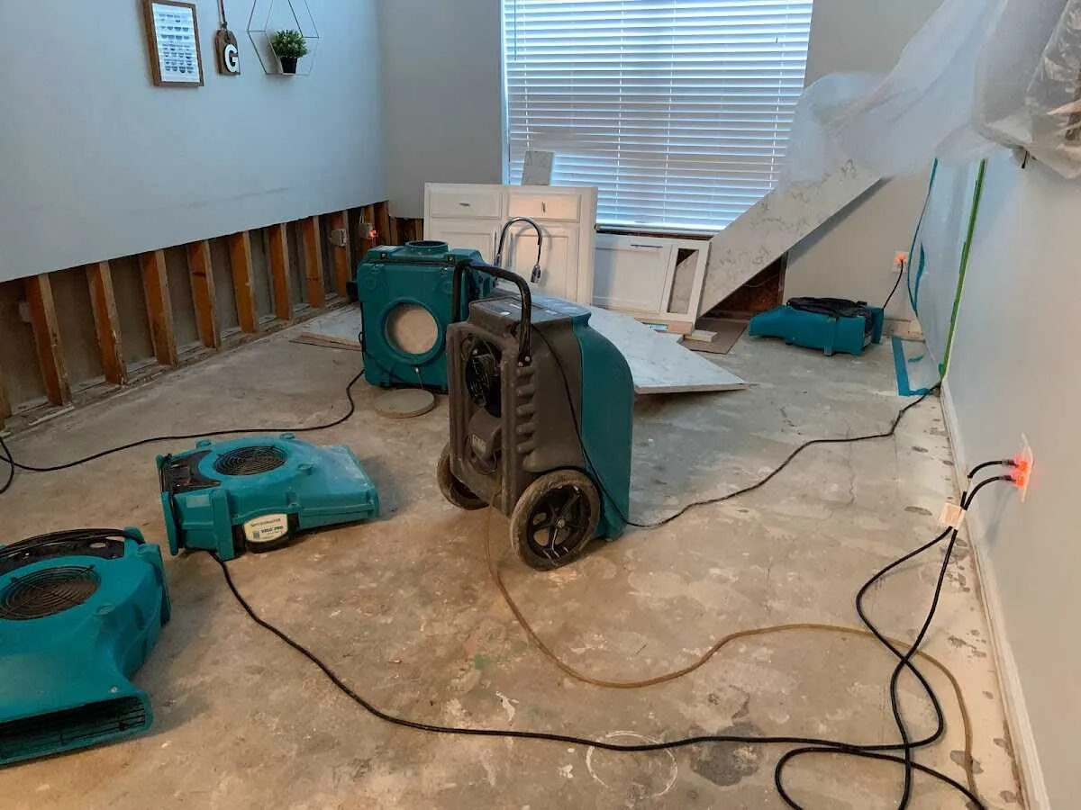 Dehumidifier in flood-cut room for Water Extraction & Removal in Rossmoor